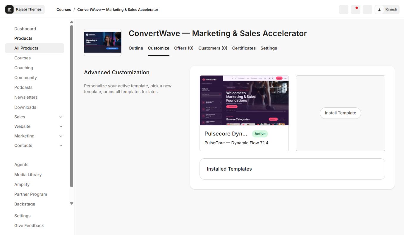 PulseCore installed in ConvertWave.