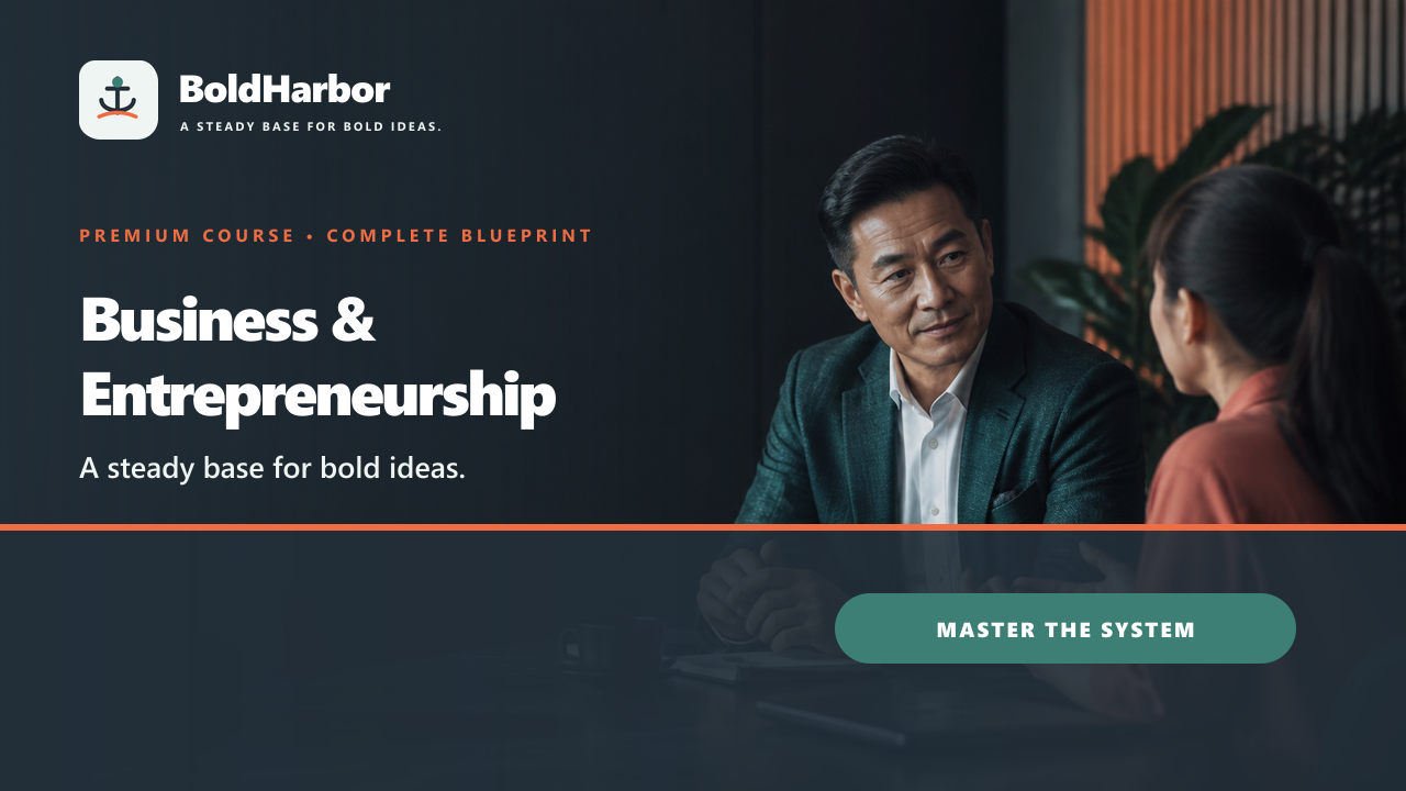 BoldHarbor — Business & Entrepreneurship Blueprint template preview