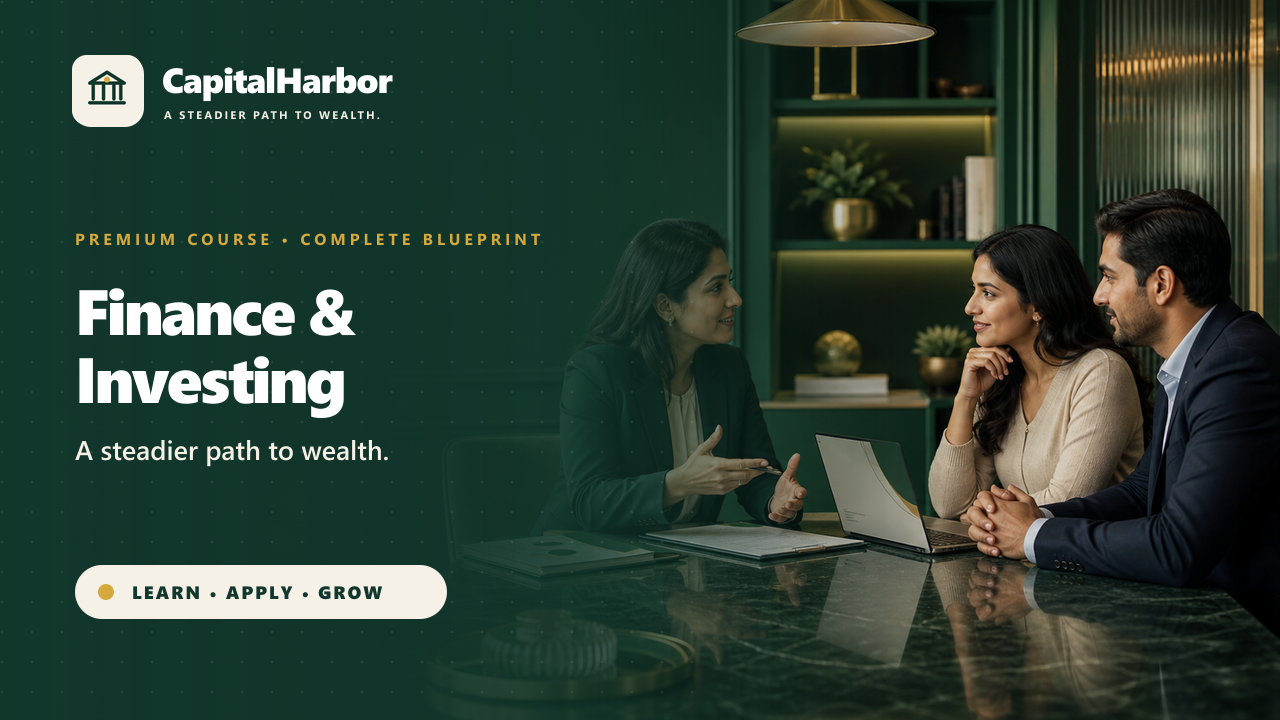 CapitalHarbor — Finance & Investing Library template preview