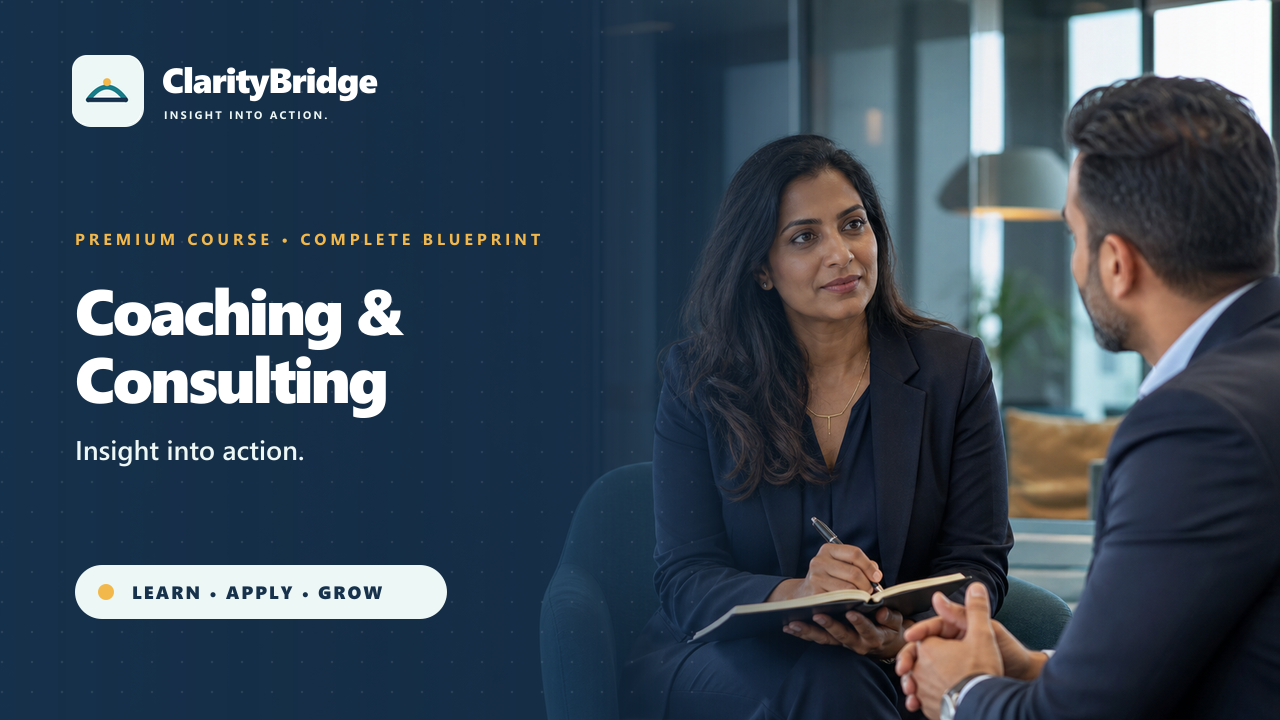 Clarity Bridge — Coaching & Consulting Blueprint template preview
